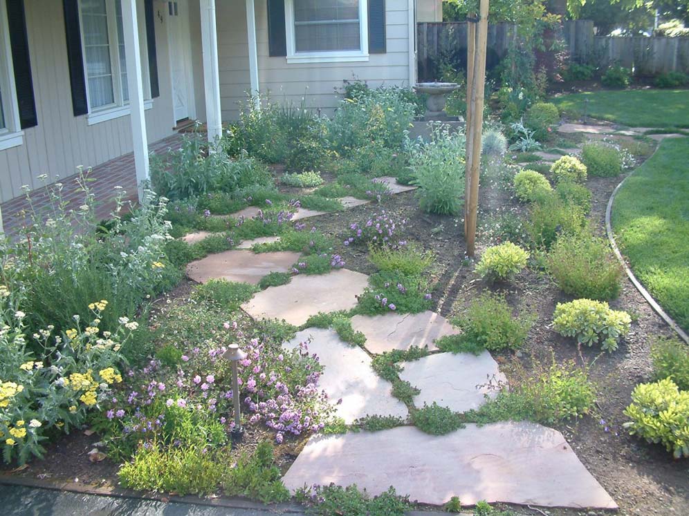 Large Pavers in the Garden