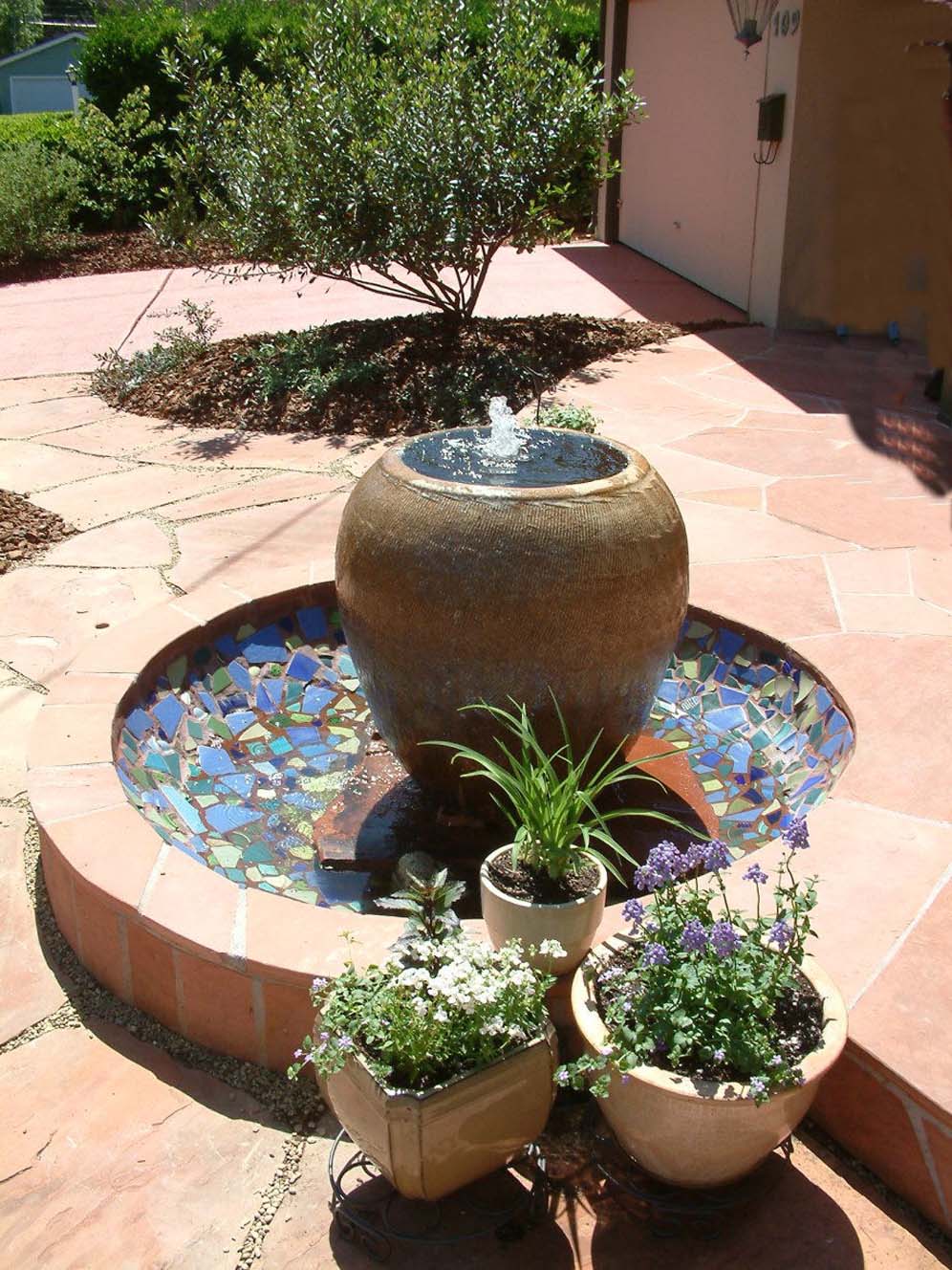 Bubbling Urn in Entryway